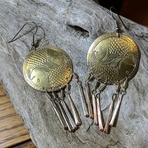 🌺fish dangle earrings